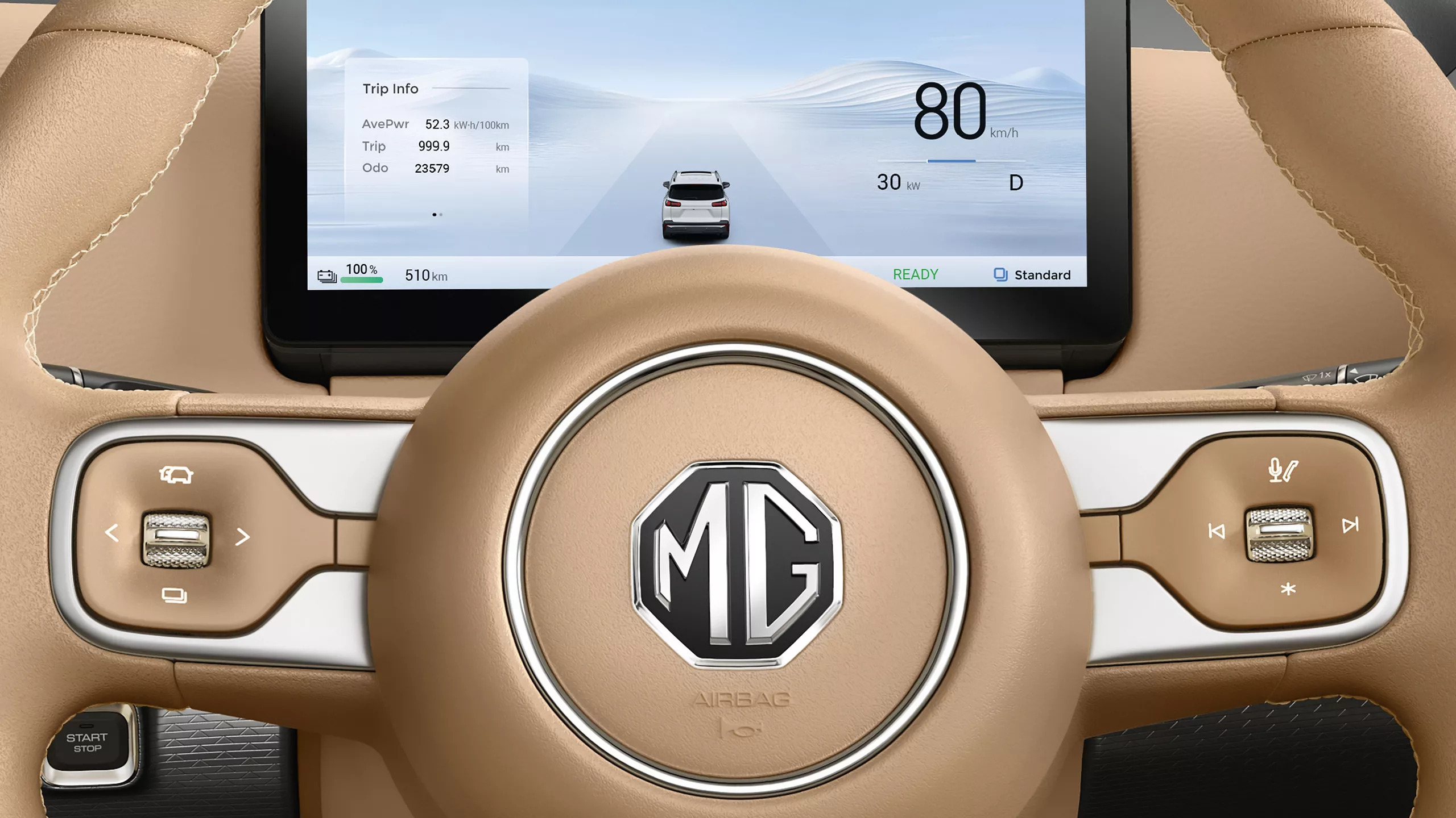 Mg Tomahawk EV Information Display